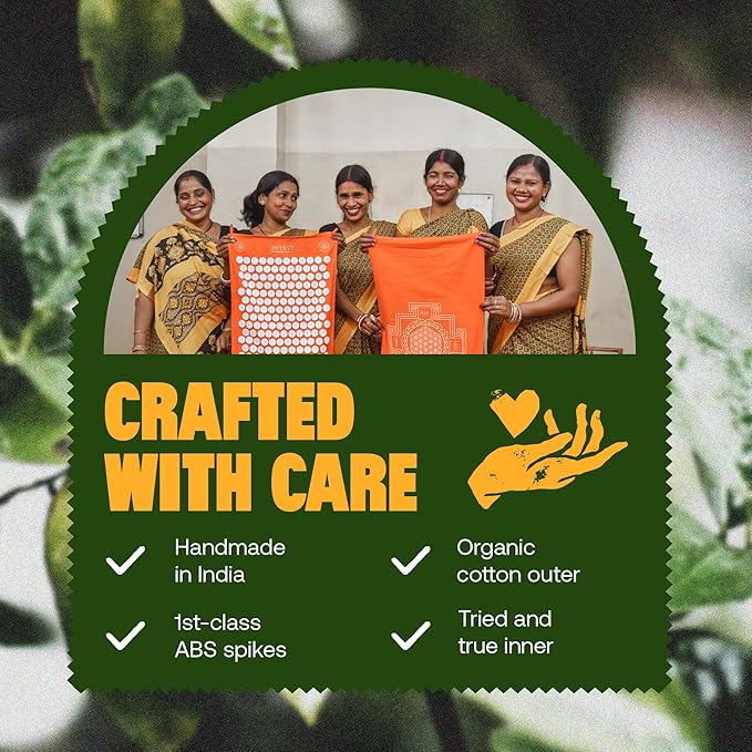 ShaktiMat Classic Acupressure Mat, Light Intensity in Yellow, Relieves Stress & Tension, Promotes Relaxation & Focus | Similar to Acupuncture, No Needles Required | FSA/HSA Eligible