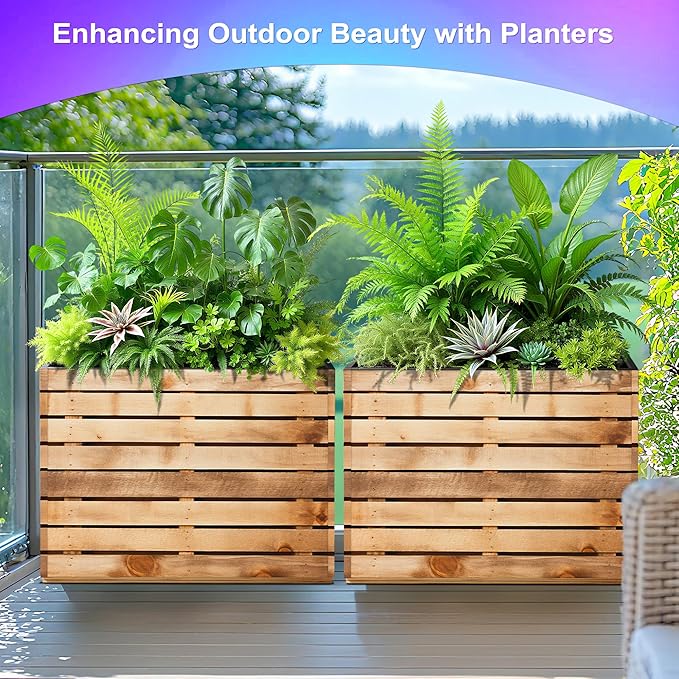 Tall Metal Planter, 12" W×24" H Large Rectangular Planter Box for Outdoor or Indoor, All-Weather Durable Plant Box with Drainage Holes & Removable Shelf for Patio, Porch, Garden, Trees, Flowers