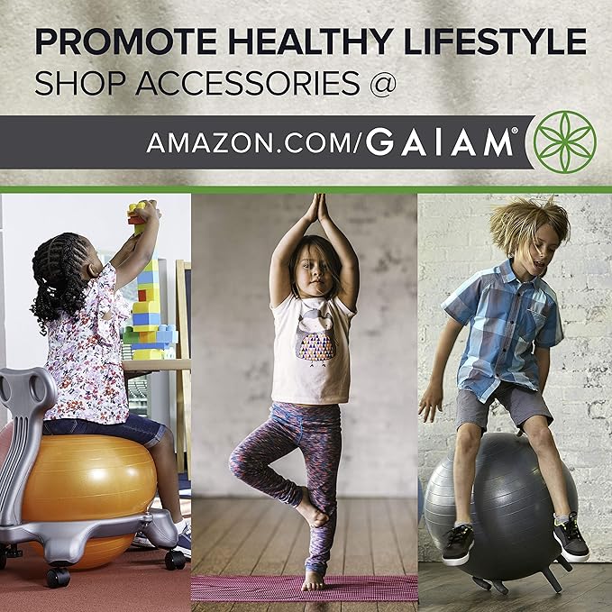 Gaiam Kids Yoga Mat Exercise Mat, Yoga for Kids with Fun Prints - Playtime for Babies, Active & Calm Toddlers and Young Children (60" L x 24" W x 3mm Thick)