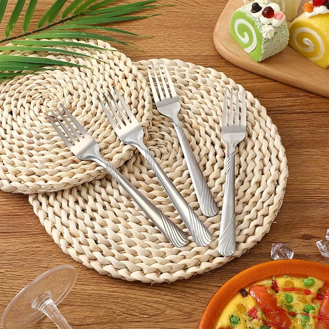 Bokon 320 Pieces Dinner Forks Bulk Set 6.9 Inches Stainless Steel Silverware Durable Table Forks Set for Home Restaurant Kitchen Dishwasher Safe