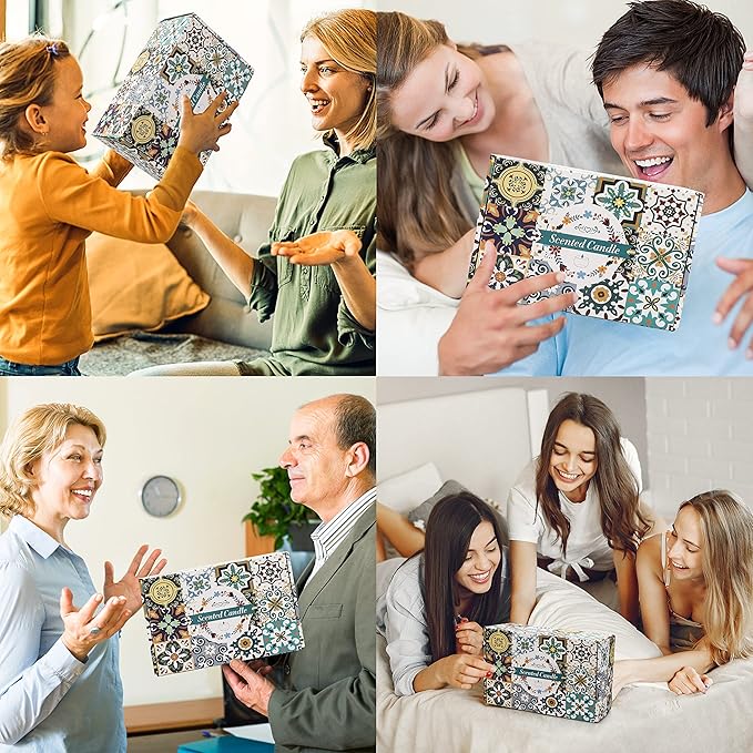 Scented Candles Gift Set,10 Pack Candles for Home Scented,250 Hour Long Lasting Soy Candle with Two Coasters, Birthday Gifts for Women, Aromatherapy Candle for Stress Relief, Relaxation, Bath, Yoga