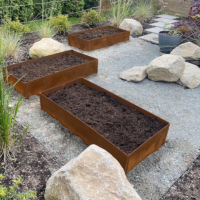 Raised Garden Bed Kit - COR-Ten Steel (8" COR-Ten Steel, 2 FT x 4 FT)