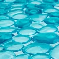 SlipX Solutions Non-Slip Pebble Bath Mat for Shower & Bathtub 38x17 | River Rock Look | Accupressure | Massage Bath Mats for Tub | 188 Suction Cups | Machine Washable, Aqua Pebbles