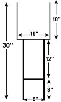 30" Heavy Duty Yard Stakes, 50 Pack, .25 Diameter Metal Frame Wire Step Stake for Yard Signs (50 Pack)
