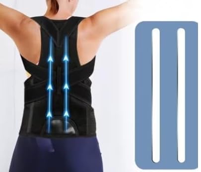 Back Brace Posture Corrector for Men,Back Straightener Posture Corrector, Scoliosis and Hunchback Correction, Adjustable Posture Trainer (Grey, Medium))