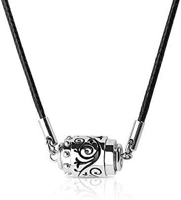 Aromatherapy Essential Oil Diffuser Necklace 316L Stainless Steel Adjustable Pendulum Pattern Aroma Necklace with 4PCS Refill Sticks, Retro Hollow Design Relaxation Necklaces Gifts