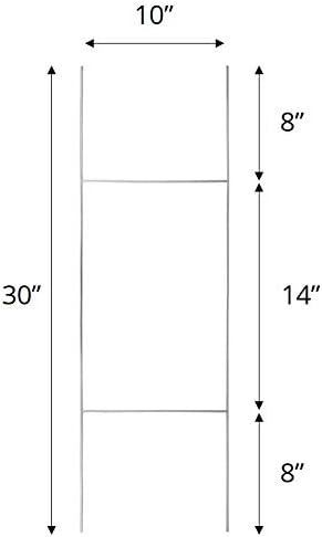 Yard Sign Stakes 30"x10" - H Stakes for Yard Signs, H Wire Frames for Outdoor Signs, Political & Real Estate Stands, Yard Sign Holder, Metal Lawn Sign Stakes