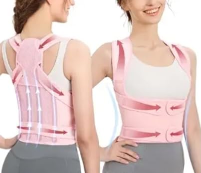 Posture Corrector For Women & Men, Suitable For Indoor And Outdoor Use, Posture Correcting Belt For Hunchback Correction (Grey, Medium))