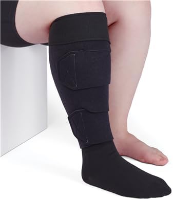 CircAid Juxtalite HD Lower Leg System – Easy to Use Adjustable Compression Wrap Garment for Men & Women, Leg Circulation for Support, Flexible Hood & Loop Straps