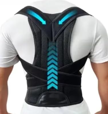 Back Brace Posture Corrector for Men,Back Straightener Posture Corrector, Scoliosis and Hunchback Correction, Adjustable Posture Trainer (Grey, XL)