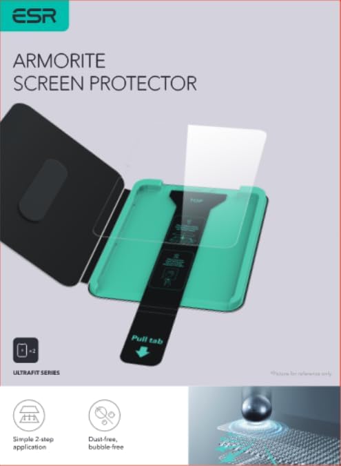 ESR 2 Pack Armorite Screen Protector for iPad Air 11 Inch M3/M2 (7th/6th Generation, 2025/2024), 9H Hardness Tempered Glass Film with UltraFit Tray, Military Grade, HD Clarity, Dust and Bubble Free
