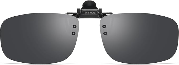 Polarized Clip-on Flip Up Metal Clip Rimless Sunglasses for Prescription Glasses