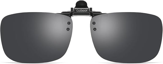 Polarized Clip-on Flip Up Metal Clip Rimless Sunglasses for Prescription Glasses