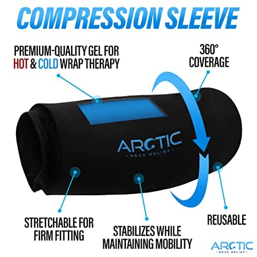 Two Pack - Cold Therapy Compression Ice Sleeve, Knee Ice Pack Wrap for Injuries, Elbow, Quad & Hamstring Relief, Flexible & Reusable Cold Wrap Recovery for Meniscus, ACL, MCL, Ice & Heat Therapy