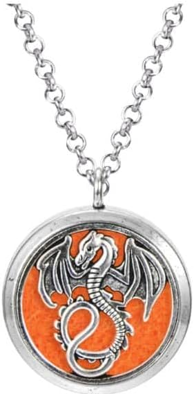 Wild Essentials Mother of Dragons Essential Oil Diffuser Necklace Gift Set with Inner Calm & Relax Oils, Nickel Free Alloy Pendant with 12 Color Pads – USA Made Oils & Perfume Necklace, Family Company