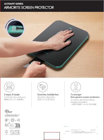 ESR 2 Pack Armorite Screen Protector for iPad Pro 11 Inch (M5/M4) 2025/2024, Military Grade Protection, 9H Hardness Tempered Glass Film with UltraFit Tray, HD Clarity, Dust and Bubble Free