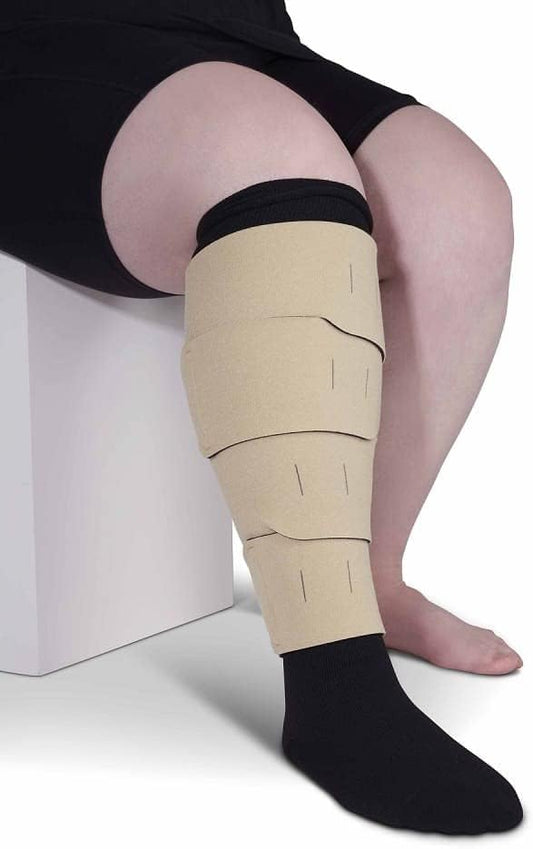 CircAid Juxtalite HD Lower Leg System – Easy to Use Adjustable Compression Wrap Garment for Men & Women, Leg Circulation for Support, Flexible Hood & Loop Straps