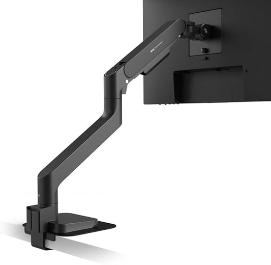 BenQ BSH01 Ergo Monitor Arm -Gas Spring Monitor Stand for Up to 45'' & 44lbs Screens, Heavy Duty, Quick Installation, No Sagging, Top Clamp and Grommet Base, Reinforcement Plate, VESA 75x75 &100x100mm