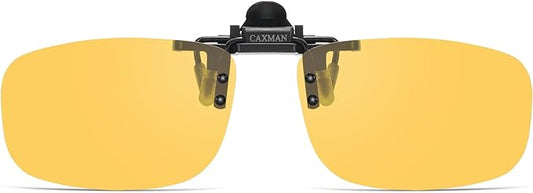 Polarized Clip-on Flip Up Metal Clip Rimless Sunglasses for Prescription Glasses