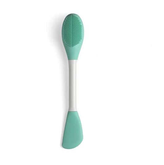 Silicone Brushes,Double-Ended Silicone Face Mask Brush,Facial Cleansing Brush, Premium Soft Facial Masks Other Skin Care Applicator Tool for Cream, Body Lotion,Moisturizer (Green)