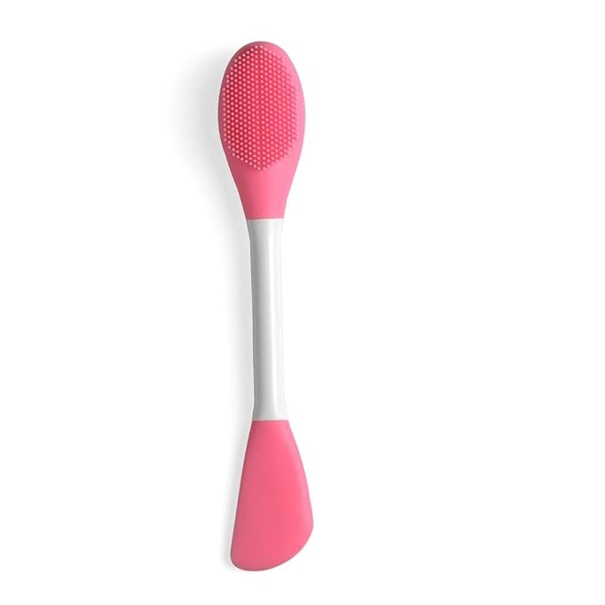 Silicone Brushes,Double-Ended Silicone Face Mask Brush,Facial Cleansing Brush, Premium Soft Facial Masks Other Skin Care Applicator Tool for Cream, Body Lotion,Moisturizer (Pink)