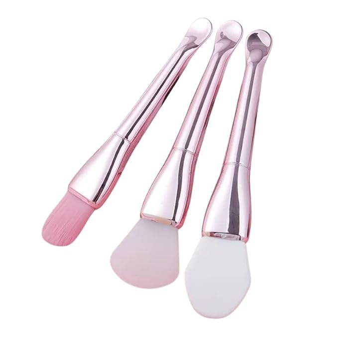 Multi-Purpose Silicone Face Mask Brush Set, 3-Pack Double-Headed Applicator with Spatula Spoon