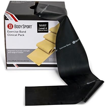 Body Sport Exercise Bands - Resistance Bands in 50 yard Rolls for Fitness, Stretching, or Physical Therapy