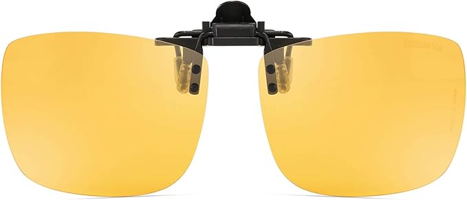 Polarized Clip-on Flip Up Metal Clip Rimless Sunglasses for Prescription Glasses