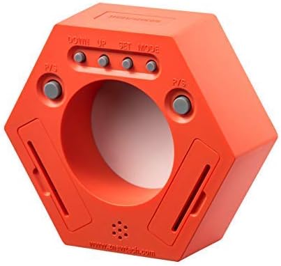 Hexagon Rotating Productivity Clock, Pomodoro Timer with 5,15, 30, 45, 60 Minute Presets, Timer for People with ADHD (Orange)