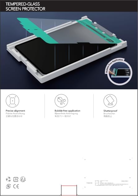 ESR 2 Pack Screen Protector for iPad Air 11 Inch M3/M2 (7th/6th Generation, 2025/2024), 9H Tempered Glass Film with Easy Application Tray, Scratch Resistant, Bubble Free, HD Clarity, Touch Sensitive