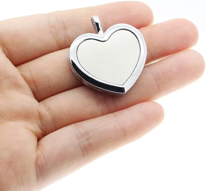 Heat Essential Oil Diffuser I Love You 3000 Necklace - Stainless Steel Essential Oil Diffuser Necklace Air Freshener Aromatherapy Locket Pendant Necklace with Chain&Pads