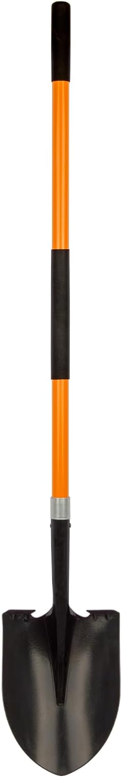 Shovel for Digging Heavy Duty Metal Shovel with Fiberglass Handle, 56 Inches