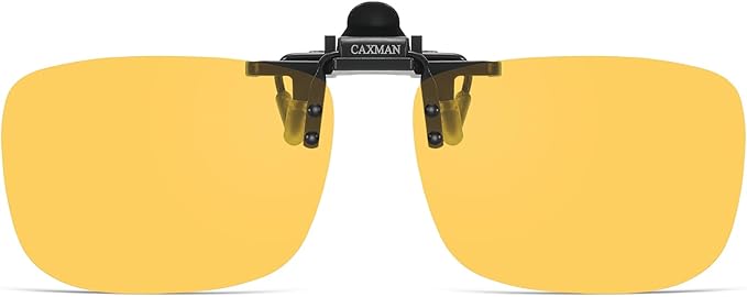 Polarized Clip-on Flip Up Metal Clip Rimless Sunglasses for Prescription Glasses