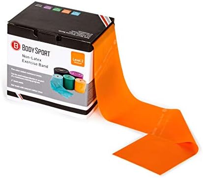 Body Sport Exercise Band, 50 yd. x 4 in. Roll - Home & Gym Fitness Equipment for Stretching, Strength Training & Physical Therapy