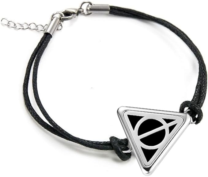 Wild Essentials Potter Hallows Essential Oil Diffuser Bracelet, Stainless Steel Aromatherapy Locket, Adjustable Nylon Band, 12 Color Pads, Customizable Color Changing Perfume Jewelry for Aromatherapy