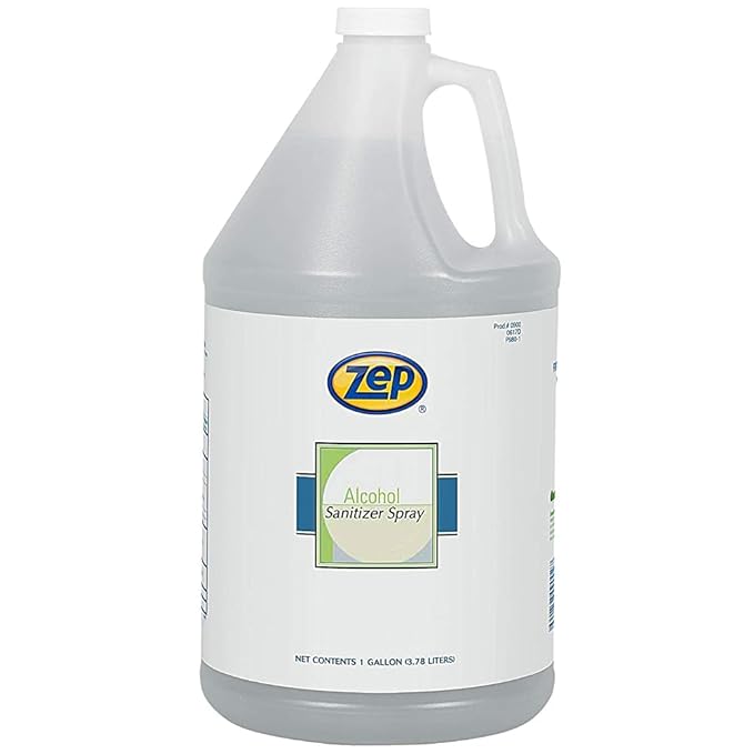 Zep Alcohol Hand Sanitizer Spray Refill - 1 Gallon (Case of 4) 90024-70% Ethanol-Based, Non-Foaming for Dispensers, Manufactured in the USA