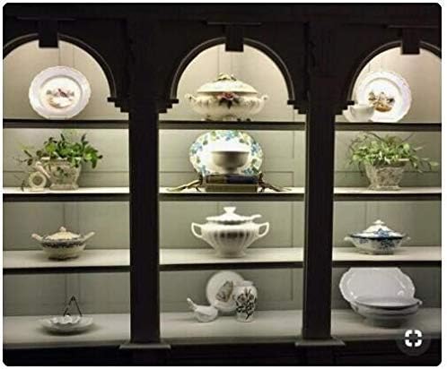 LED Display Light Bar Kit - (4) 16inches Plug-in Linkable Strip Lights for Large Display Cabinet - Series + Parallel Connection - White 6000K