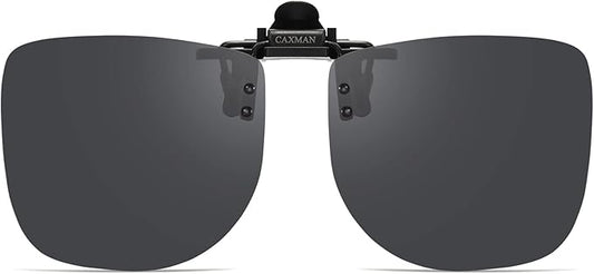 Polarized Clip-on Flip Up Metal Clip Rimless Sunglasses for Prescription Glasses