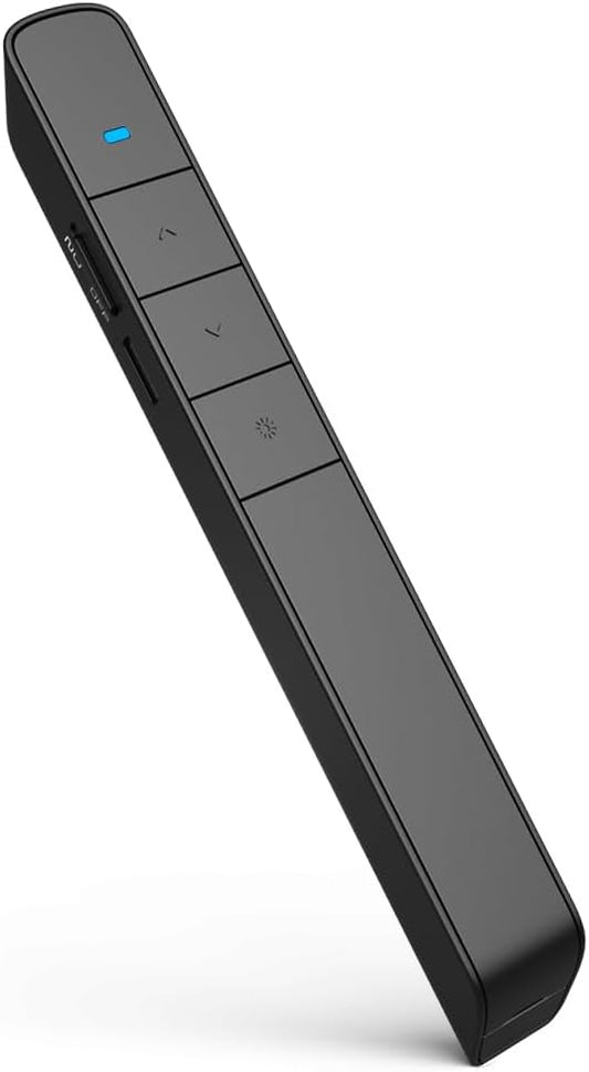 Norwii N75 Rechargeable Presentation Clicker with Green Light Pointer for presentations, PowerPoint Clicker for Presentation Remote, Long Range Wireless Presenter (Green Light)