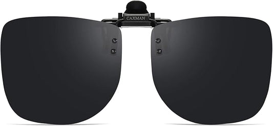 Polarized Clip-on Flip Up Metal Clip Rimless Sunglasses for Prescription Glasses