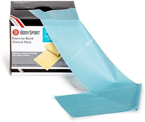 Body Sport Exercise Bands - Resistance Bands in 50 yard Rolls for Fitness, Stretching, or Physical Therapy