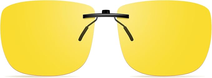 Goiteia Polarised Clip on Night Driving Glasses for Men Women,Cut off Blinding Headlights From Tall Trucks and SUVs
