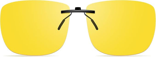 Goiteia Polarised Clip on Night Driving Glasses for Men Women,Cut off Blinding Headlights From Tall Trucks and SUVs