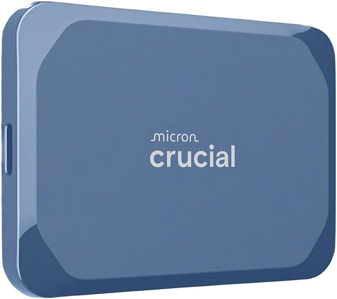 Crucial X10 2TB Portable SSD, Up to 2,100MB/s, USB 3.2 USB-C, External Solid State Drive, Compatible with Windows, Mac & Android, Durable Storage for Games, Photos & Files, Blue - CT2000X10SSD9-02
