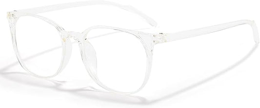ANRRI Blue Light Blocking Glasses Round Lightweight Eyeglasses Frame Filter Blue Light Computer Game Glasses Clear Frame for Men and Women