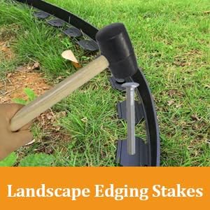 Metal Stakes, 8 Inch 22Pcs Galvanized Landscape Spikes,Garden Nails for Turf,Weed Barriers,Tent and More (22)