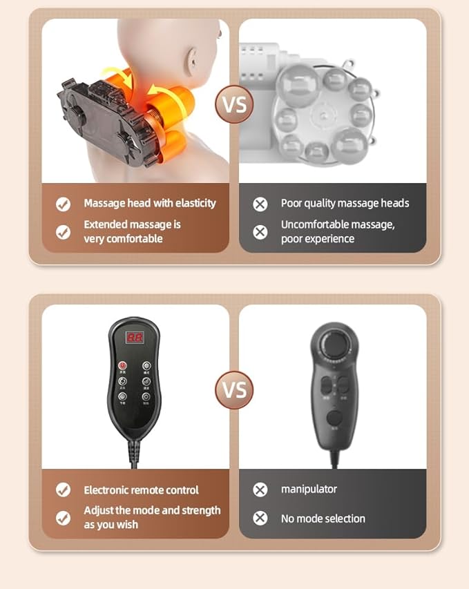 Shiatsu Massage Chair with Heat, Full Back Shiatsu & Rolling, Comfortable Massage Chair Pad for Stress Relief, Gift for her/him, Office and Home.Black, Free car Adapter Included