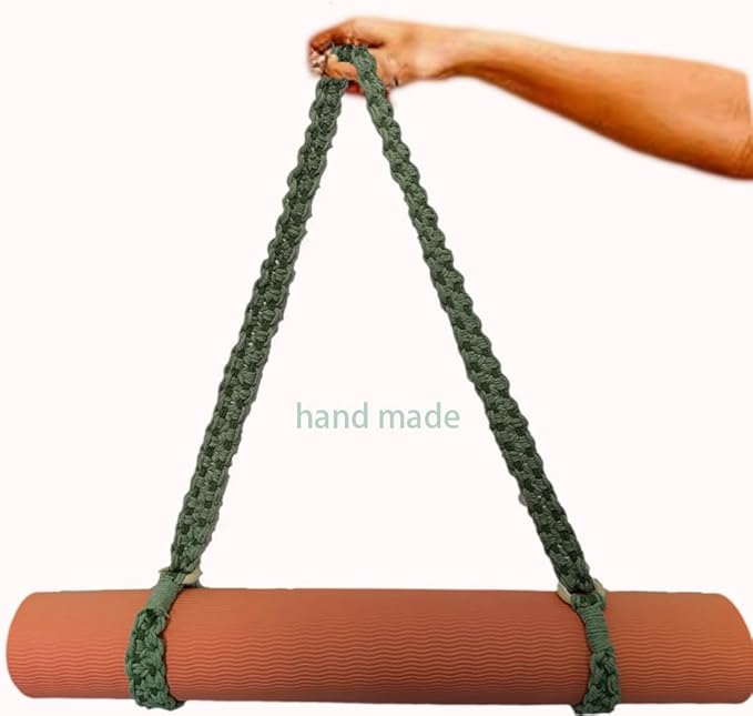 kiido Macrame Yoga Mat Carrying Strap [MAT NOT Included], Hand Woven Multi-use Strap/Carrier for Your Yoga Mat, Exercise Mat