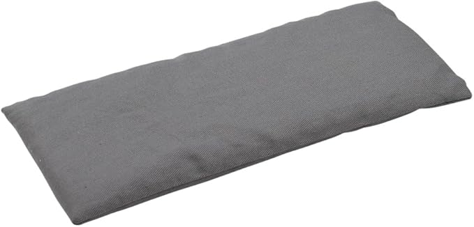 Wellrox Weighted Eye Pillow - Flaxseeds & Lavender Eye Pillow Weighted for Restorative Yoga, Meditation & Stress Relief | Microwave Heating Pad & Cool Compress for Sinus Relief (Grey, Unscented)