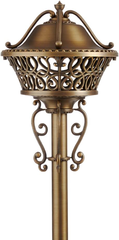 VOLT ShadowMaster 12V Integrated LED Cast Brass Path Light (Bronze) for Low Voltage Landscape Lighting on Outdoor Pathway, Walkway, Garden, Driveway or Patio